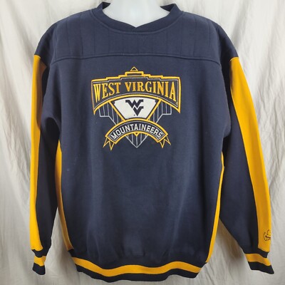 VTG West Virginia Mountaineers Baseball Sweatshirt Men XXL Pullover  Embroidered