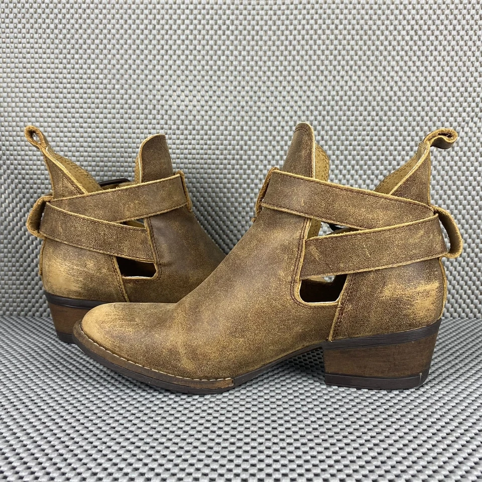 Very Volatile Ankle Boots Womens Size 7 Leather Distressed Western - Image 4 of 4