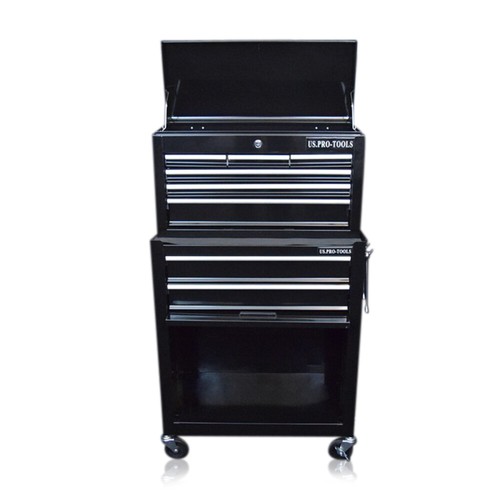 311 US PRO TOOLS BLACK TOOL CHEST BOX ROLLER CHEST LOCKABLE