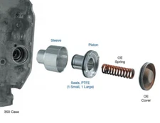 TH350 Transmission 1-2 Accumulator Piston and Sleeve Kit - Sonnax 35719-01K