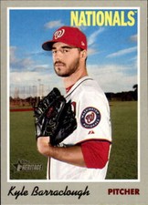 2019 Topps Heritage Baseball  #118 Kyle Barraclough  Washington Nationals V92474