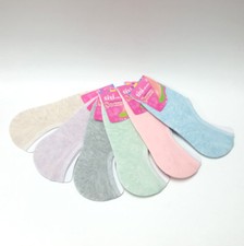 No Show Low Cut Cotton / Spandex / Elastane Socks 6 Pack 6 Colors Size 5-8 Women