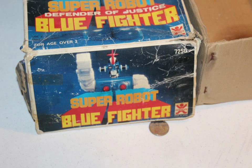 Bandai Super Robot Defender of Justice Blue Fighter De Colección Años 70 Solo Caja RARO DIFÍCIL DE ENCONTRAR Foto 4 de 4