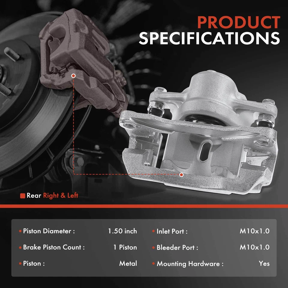2x Pinza de freno de disco trasera izquierda y derecha para Subaru Legacy Outback 2006-2009 Foto 2 de 4