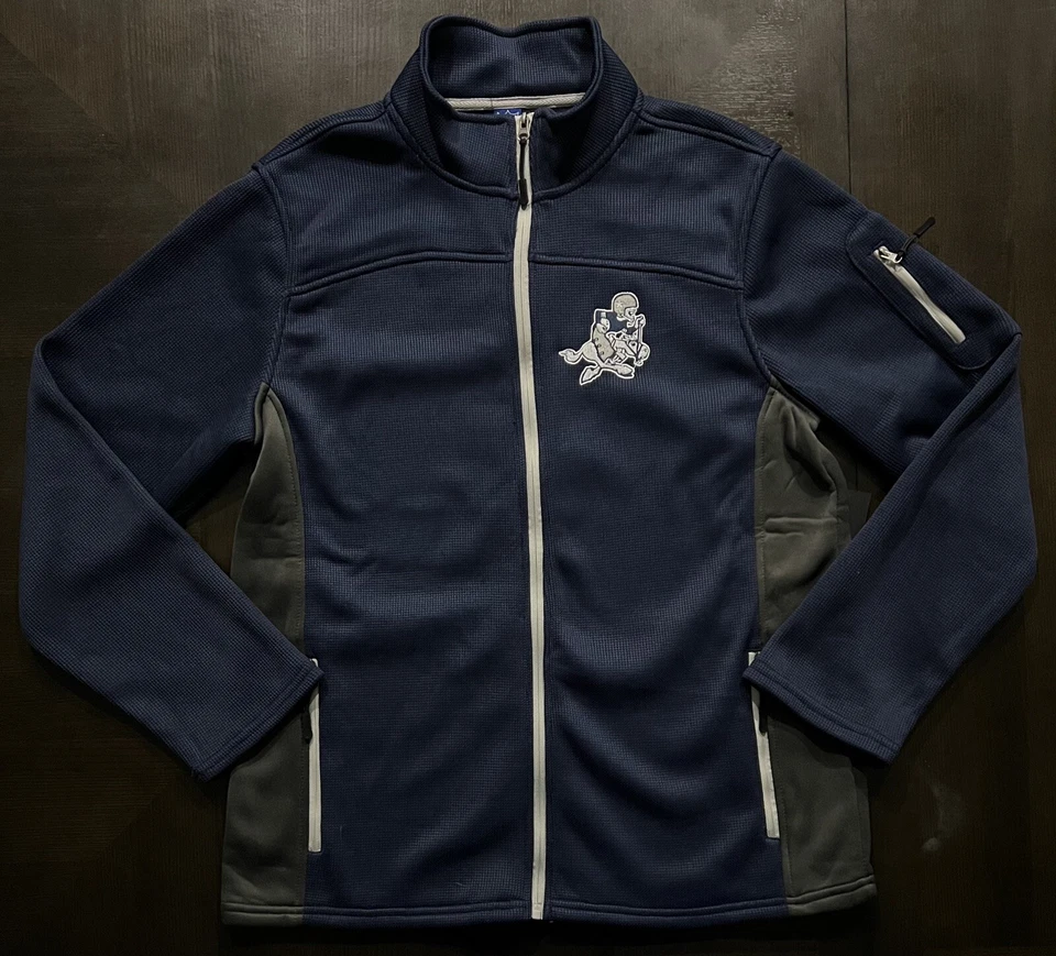 New Men's Dallas Cowboys NFL Team Apparel Retro Joe Logo Full Zip Jacket Size L