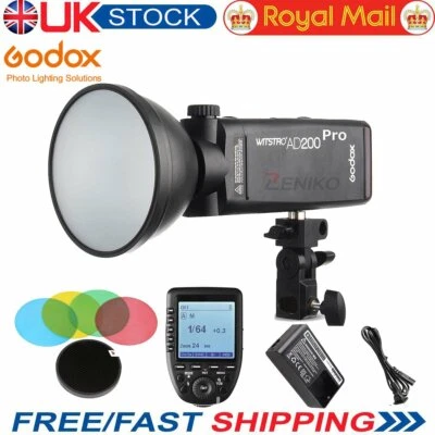 Godox AD200Pro TTL 2.4G HSS Flash Xpro Trigger Standard Riflettore Colore Gel Kit