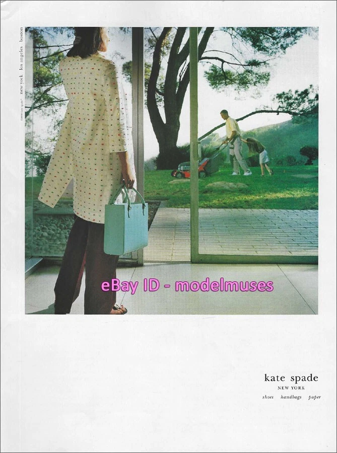vintage KATE SPADE Handbags Footwear 1 Page Magazine PRINT AD Spring 2000