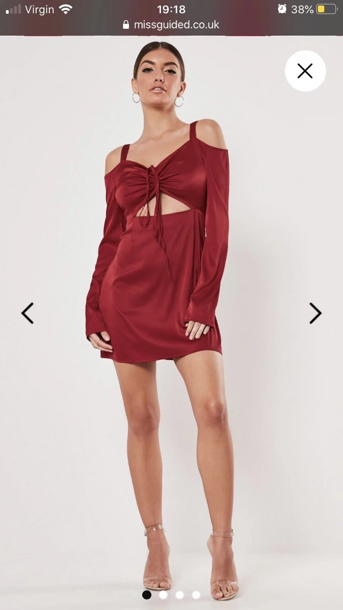 Missguided Satin Red Dresses for Women for sale | eBay UK