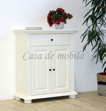 Flur-kommode 2-türig MONA 78x92x37cm Holz Fichte massiv altweiß schrank Anrichte