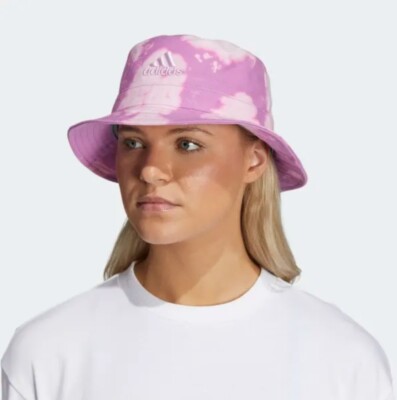 ADIDAS WOMENS Reverse Dye lilac purple tie BUCKET HAT One  display picture 3