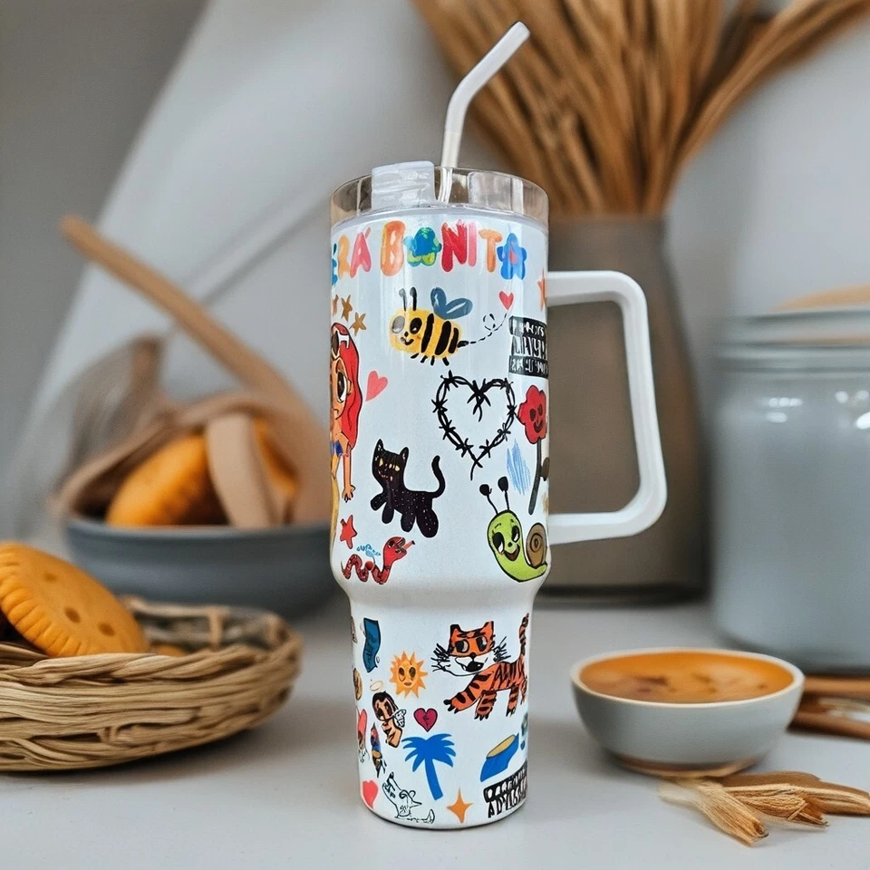 Vaso Mañana Será Bonito 40 oz - Shimmer Karol G Latino Gift Foto 3 de 4