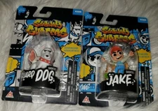 Lot of 2 NEW Subway Surfers Shorties Figurines Jake and Guard Dog SYBO Games 