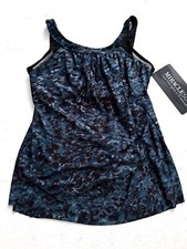 Miraclesuit Tankini Bikini Swim Top New Underwire Titania Ursula Black Multi 8