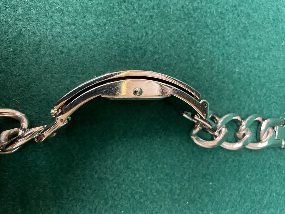 2pac GENEVA Stainless Steel /Silver/ Bling Men's FLIP-UP COVER Chain Watch - image 4 of 4