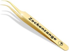 Profi Zeckenzange in Gold Zecken Fremdk&ouml;rper Entferner Zeckenentferner Pinzette