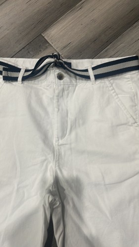 The Children's Place Girls White Casual Chino Shorts Belted Flat Front Size 16 - Picture 6 of 8