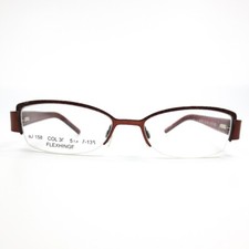 AJ158 COL 30 Eyeglasses Womens Red Half Rim Frames 51-17-135