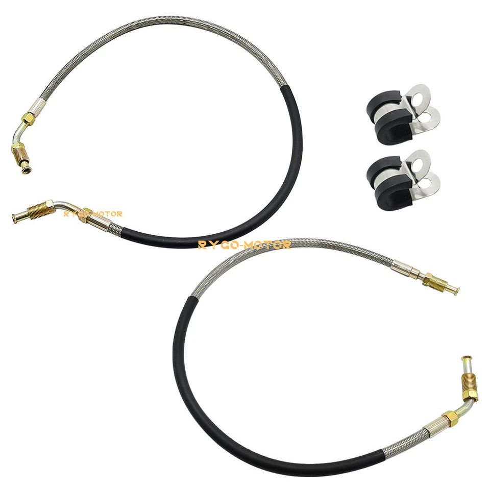 Línea de freno delantera izquierda y derecha con montaje para Polaris Big Boss 250 300 350 400 500 Foto 2 de 4