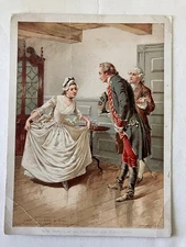 Clarks ONT Spool Cotton, George And Martha Meeting,  Victorian Trade Card