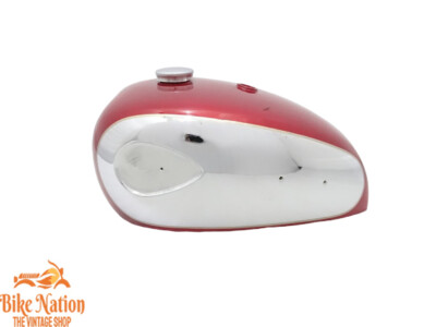 BSA A7 A1O SUPER ROCKET RED PETROL TANK WITH DUAL LINE & FUEL CAP|Fit For 
