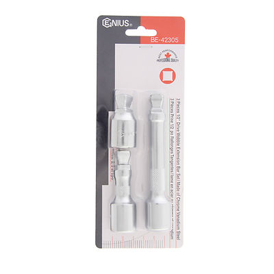 New 1/2'' Driver 3pcs(2'',3'',5'') Wobble Extension Bar BE-42305