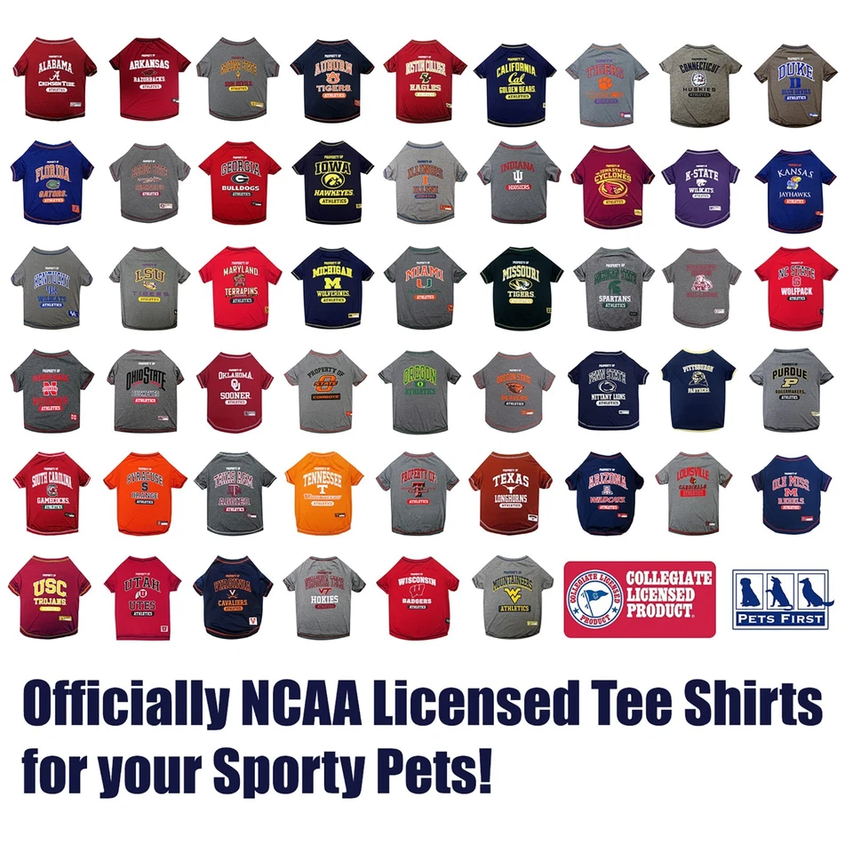 Pets First NCAA Tee Shirt for Dogs & Cats Comfortable & Sporty Dog Tee Shirt - Image 4 of 4