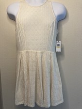 Jessica Simpson Women's Dress White Spring Summer Polyester Medium NEW