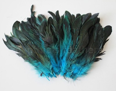 16g (0.6oz) 6-8'' half bronze  schlappen coque rooster feathers,10+colors to pick