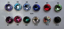 1pc 14g Super Size 8mm GEM CZ Stone Steel MICRO DERMAL ANCHOR HEAD Skin Piercing
