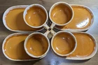 4 Vintage Hull Pottery Tangerine Drip Soup Bowl Sandwich Snack Trays