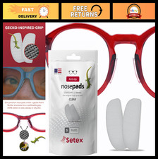 Anti-Slip Eyeglass Nose Pads - 5 Clear Pairs, 1mm Thick, USA Made, Microstructur