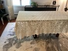 Antique Pristine Handmade Popcorn Stitch Crochet Bedspread Star Medallion 80/68 — photo 6