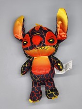 Disney Stitch Plush Hawaiian Elements Fire Volcanic Black  Orange Just Play