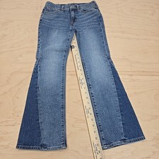 Old Navy Girls Jeans Boot Cut Super Stretch Size 12 High Rise Flare