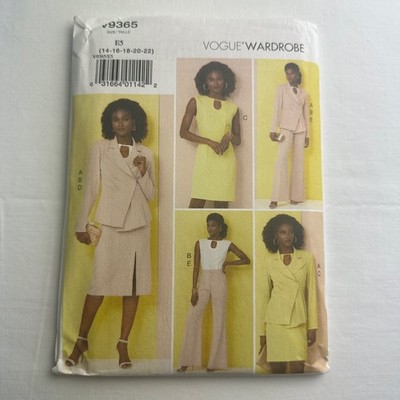 Vogue V9365 Misses Work Wardrobe Uncut Sewing Pattern Size 14 16 18