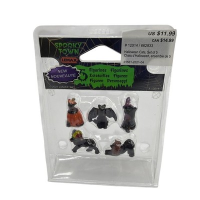 Lemax Spooky Town Halloween Cats Set of 5 Figurines 12014 2021 New Sealed