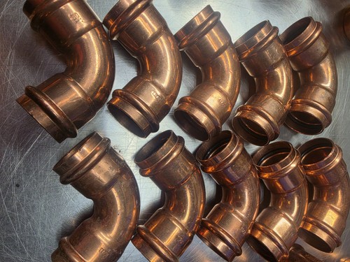 Lot Of 5 New FNW FNW5V1276J 1-1/2" Copper 90° Press Elbow PxP FNW5V1276J