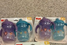 10 Pack nuk sip smile soft spout learner cup, 7 OZ First Essential Fun Grip