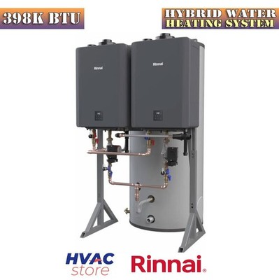 Rinnai 398K BTU Natural Gas H-Series Hybrid Water Heating System Ultra Low NOx