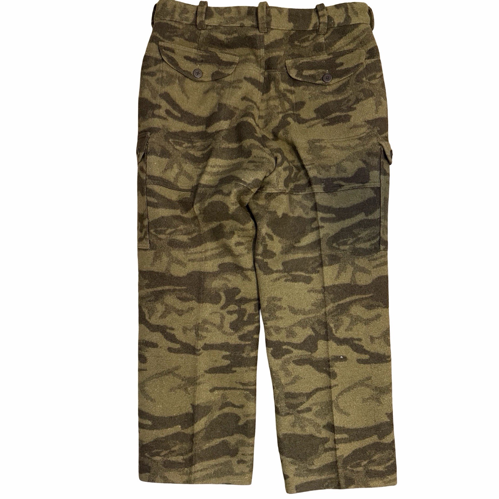 Vintage Columbia Gallatin Range Pants Wool Blend Camo Hunting Cargo Men's 38 image 2