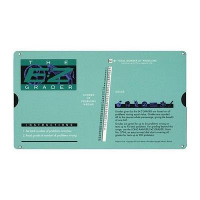 E-Z Grader Chart, Easy Gradebook for Teachers, 8-1/2 x 4-3/4 x 1/8 Inches, St...