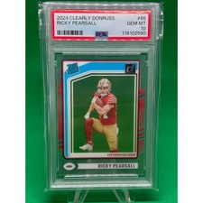 Ricky Pearsall PSA 10 Rookie Card 2024 Clearly Donruss #65 San Francisco 49ers