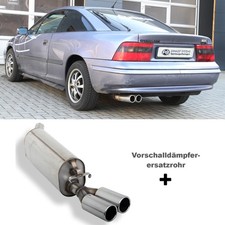 FOX Racing Sportanlage ab Kat 2x80 gerade für Opel Calibra A inkl. 4x4 Bj 89-97