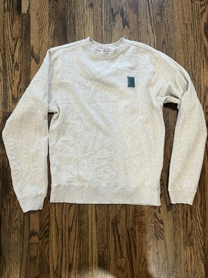 Topo Designs Men's light tan Crewneck Pullover Sweater S Organic Cotton