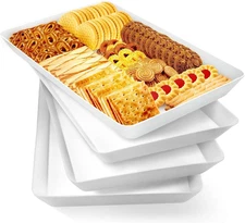 WOWBOX 4 pcs Serving Tray for Entertaining, Grilling BBQ Accessories, Serving Pl