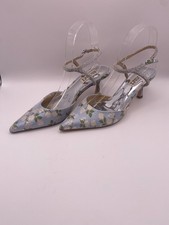 Badgley Mischka Womens Autumn 65MM Crystal-Embellished Jacquard Pumps Sz 6.5