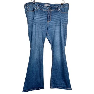 Torrid Feel the Fit Luxe Slim Bootcut Jeans 22 R Blue Denim Plus Size Inseam 32