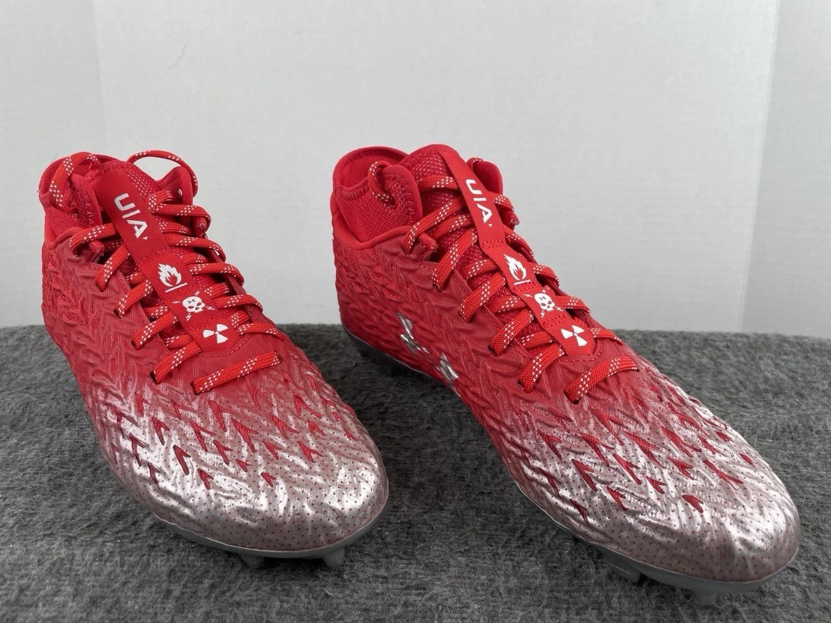 Under Armour Spotlight 4 MC Football Cleats 3027977-600 Red  display picture 1