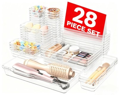 Large Makeup Drawer Organizer 177 Item Capacity Bathroom Storage Trays XL 5 Size
