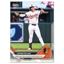 2025 MLB Topps NOW 343 JACKSON HOLLIDAY 4 RBI'S  BALTIMORE ORIOLES